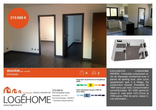 Vente immeuble à Wavrin - Ref.wav386 - Image 1