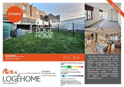 Vente maison à Wavrin - Ref.wav433 - Image 1