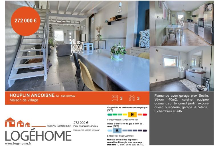 Vente maison à Houplin-Ancoisne - Ref.ANN1087WAV - Image 1