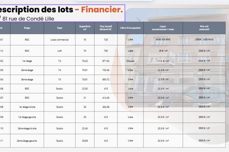 Vente immeuble à Lille - Ref.FLCLIL-57 - Image 2